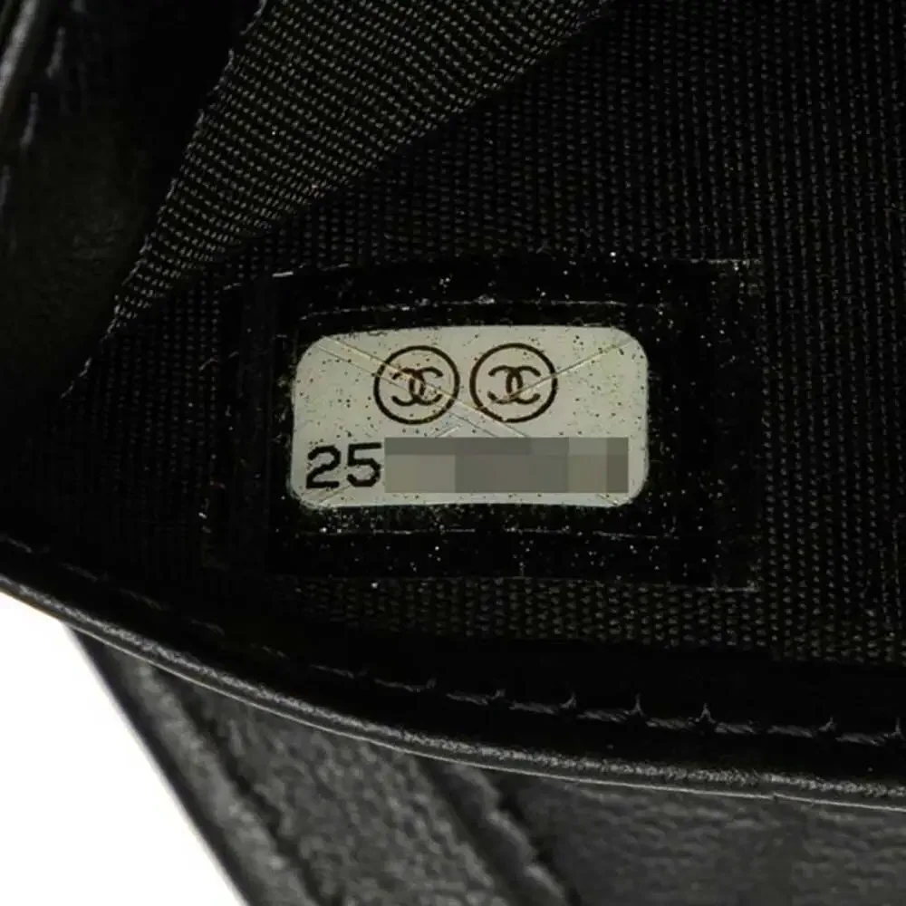 CHANEL Black Caviar Leather Wallet
